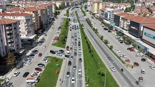 Çorum’da yollarda bayram dönüşü yoğunluğu