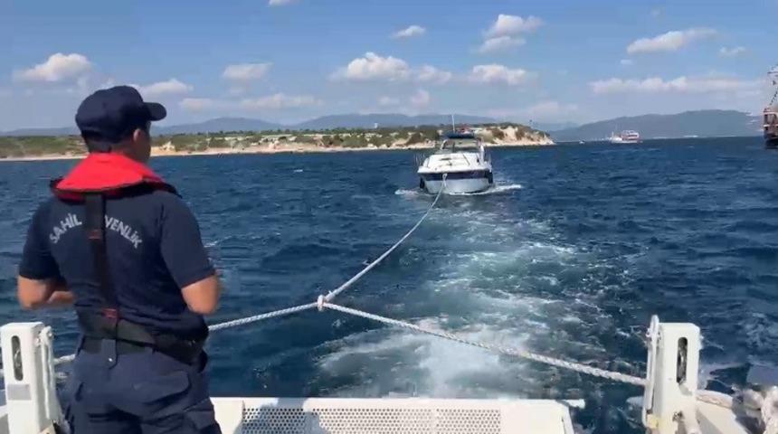 S&uuml;r&uuml;klenen teknedeki 4 kişi kurtarıldı