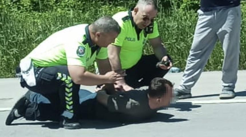 Kaza sonrası ka&ccedil;an alkoll&uuml; s&uuml;r&uuml;c&uuml; b&ouml;yle yakalandı!