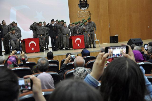 Engelli gençler temsili askerlik yaptı