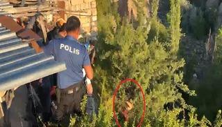 Tedaviyi reddedip ka&ccedil;tı, dere yatağına d&uuml;ş&uuml;p ağa&ccedil;ta asılı kaldı