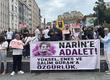 Narin'in babası sokaklara indi! A&ccedil;ılan pankartlar dikkat &ccedil;ekti