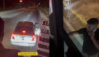 Trafik magandaları ter&ouml;r estirdi! Yol kesip saldırdılar: Korku dolu anlar kamerada