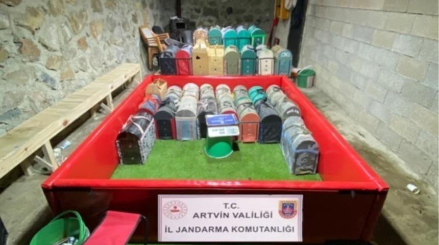 Artvin&rsquo;de horoz d&ouml;v&uuml;ş&uuml;ne jandarma baskını: 39 kişiye toplam 500 bin lira ceza