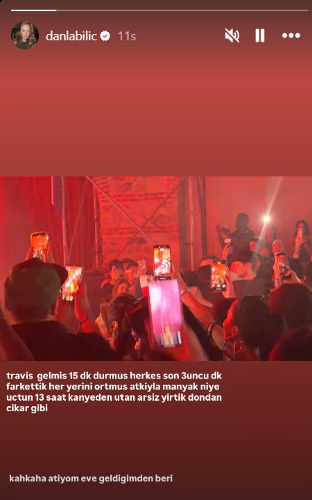 Danla Bilic Travis Scott konserindeydi: "Arsız yırtık dondan &ccedil;ıkar gibi" 1