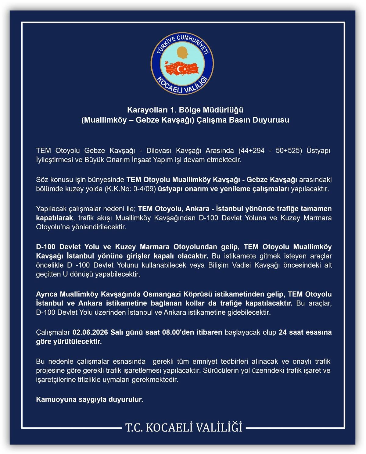 TEM&rsquo;de İstanbul y&ouml;n&uuml; kapanıyor! S&uuml;r&uuml;c&uuml;ler bu yollara y&ouml;nlendirilecek 2