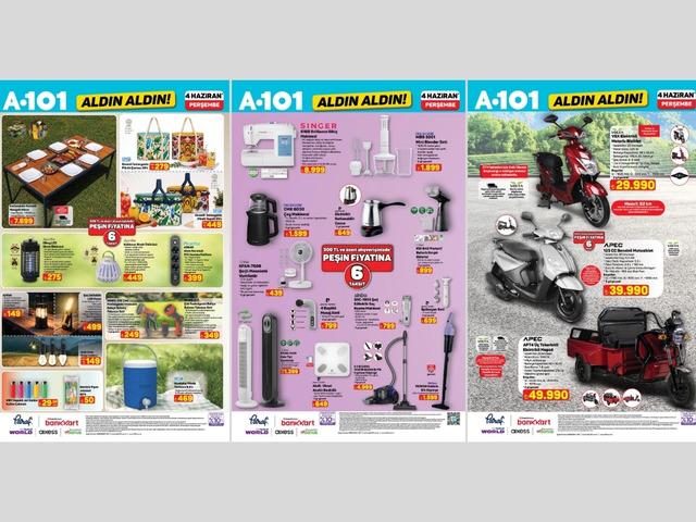 A101'e elektrikli moped geliyor! 4 Haziran 2026 A101 kataloğu 