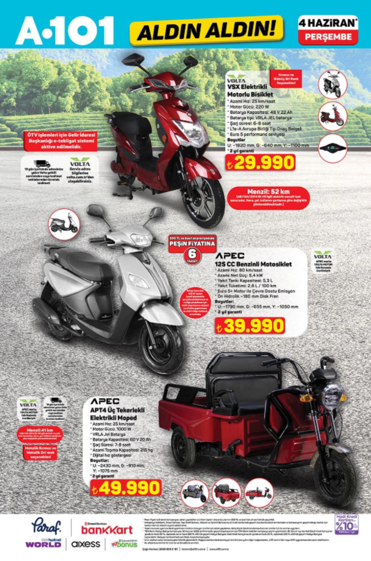 A101 e elektrikli moped geliyor! 4 Haziran 2026 A101 kataloğu  9
