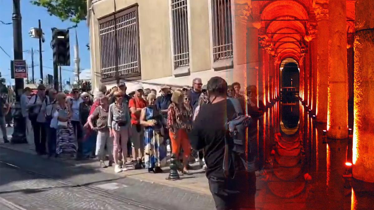 Tarihi mekanda turistler kapıdan döndü