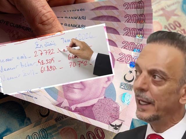 Emekli ve memur i&ccedil;in tek tek tahtada hesapladı: Tahmini zamlı maaş