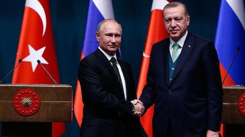 Cumhurbaşkanı Erdoğan Putin ile g&ouml;r&uuml;şt&uuml;