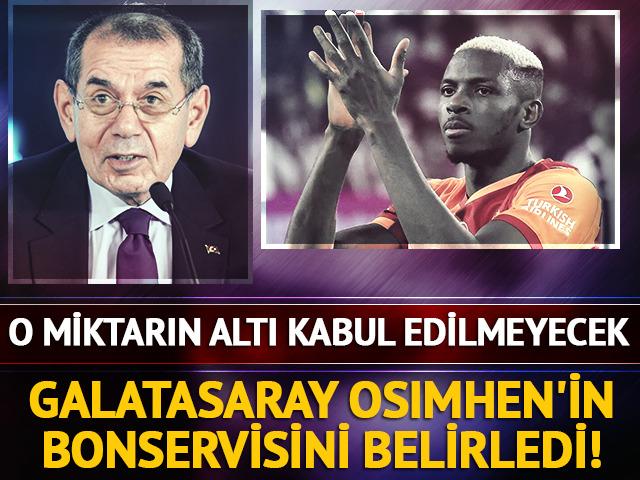 Galatasaray Osimhen'in bonservisini belirledi! O miktarın altı kabul edilmeyecek