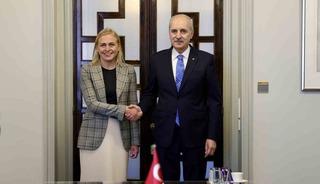 TBMM Başkanı Kurtulmuş, Finlandiya Dışişleri Bakanı Valtonen ile g&ouml;r&uuml;şt&uuml;