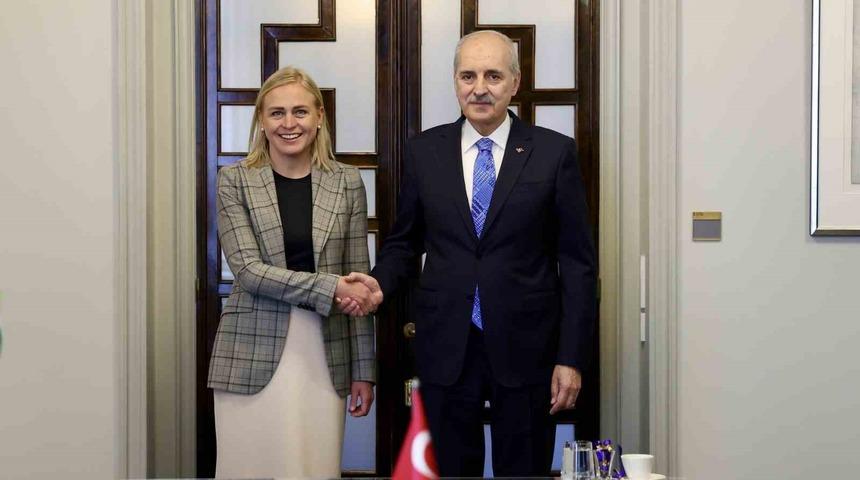 TBMM Başkanı Kurtulmuş, Finlandiya Dışişleri Bakanı Valtonen ile g&ouml;r&uuml;şt&uuml;