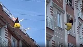 Esenyurt&rsquo;ta bir kadın 4. kattan aşağı atladı