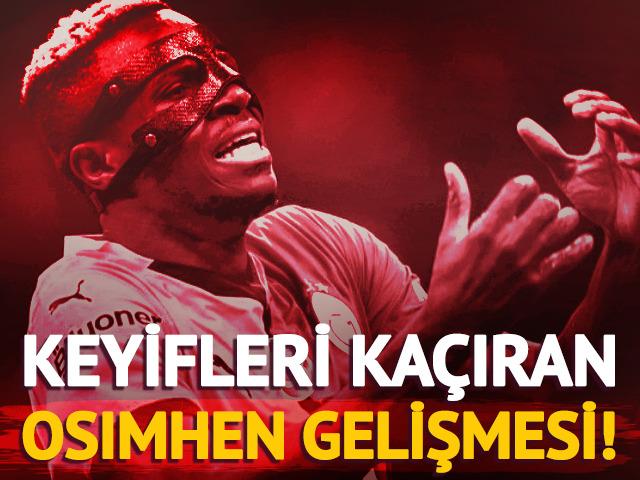 Galatasaray'da keyifleri ka&ccedil;ıran Victor Osimhen gelişmesi
