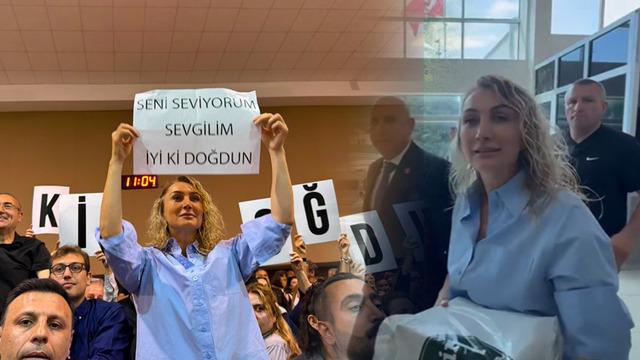 Dilek İmamoğlu'ndan pasta içeri alınmayınca pankartlı çözüm! “Seni Seviyorum Sevgilim