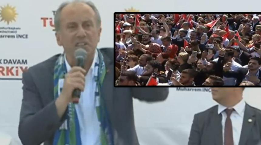 Muharrem İnce'den Rize mitinginde medyaya ilginç tepki