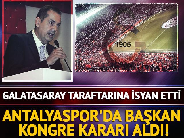 Antalyaspor'da Rıza Per&ccedil;in kongre kararı aldı! Galatasaray taraftarına isyan etti