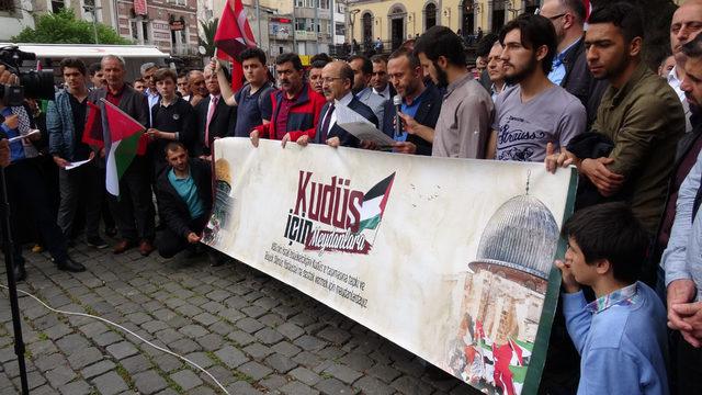 Trabzon'da ABD'nin 'Kudüs' kararına tepki