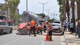 Mersin’de zincirleme trafik kazası: 1 yaralı
