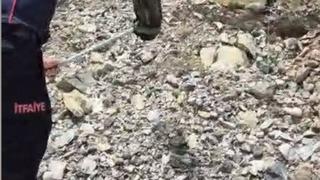 Yatak ve halıların arasına saklanan yılanı itfaiye buldu