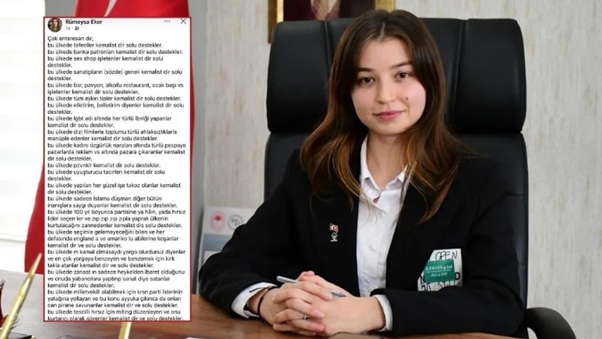 AK Partili Rümeysa Eker tepki çeken Atatürk paylaşımı sonrası istifa etti