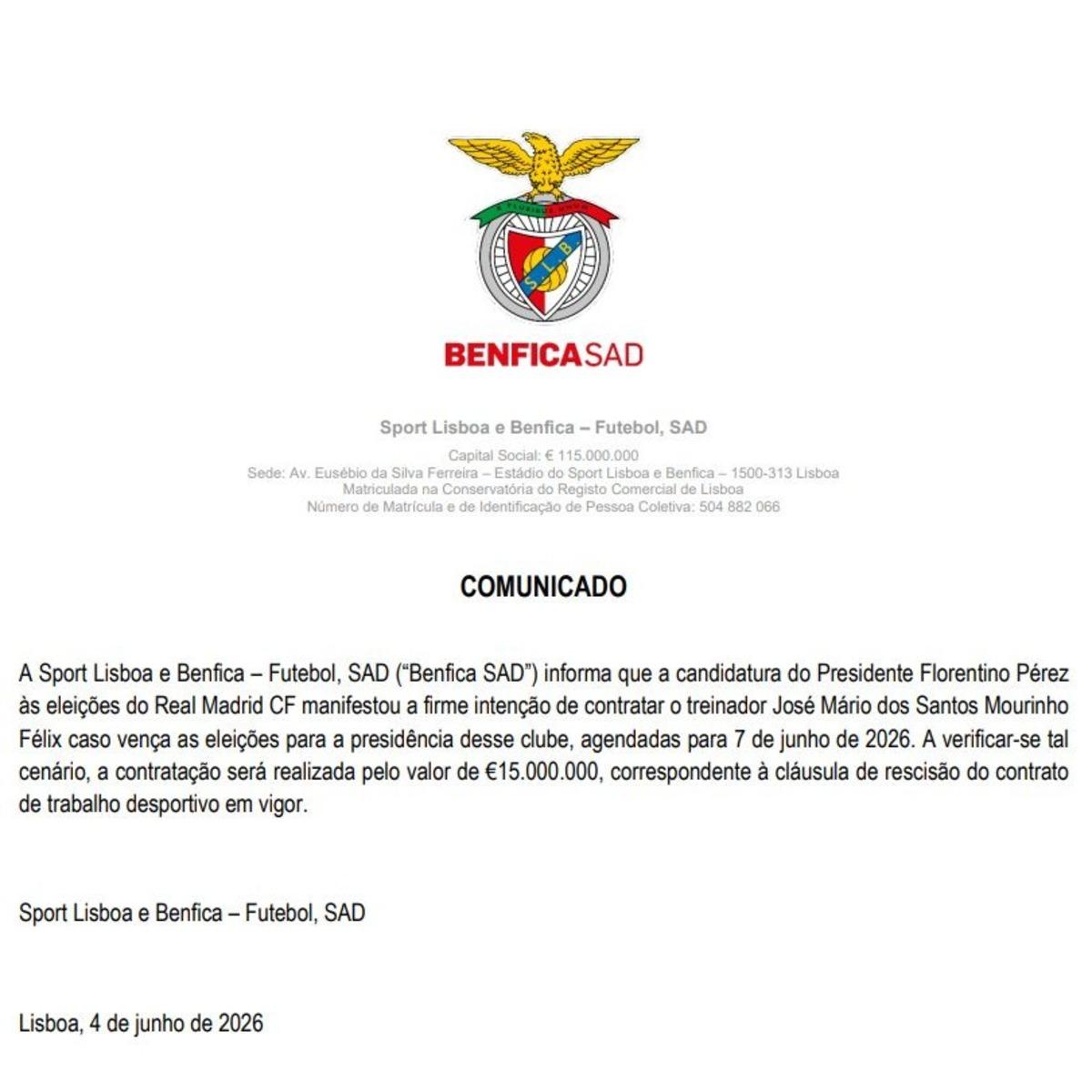 Real Madrid istedi, Benfica fiyatını bi&ccedil;ti! İşte Jose Mourinho nun tazminatı 1