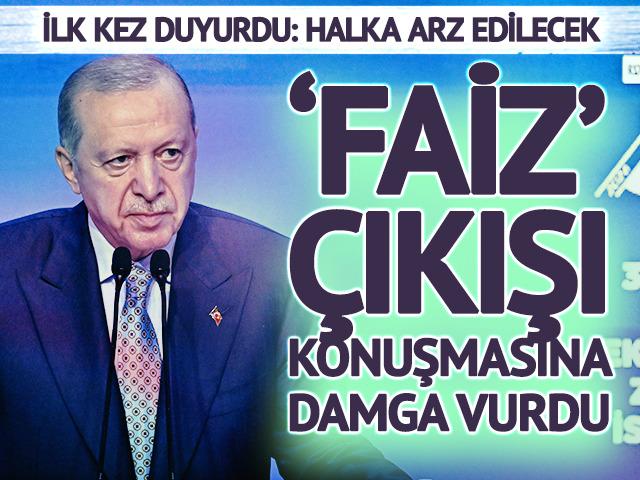 'Faiz' &ccedil;ıkışı konuşmasına damga vurdu