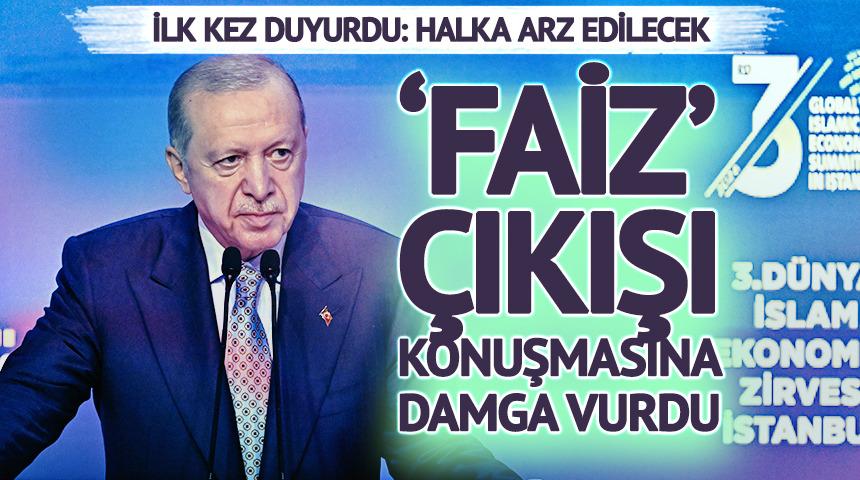 'Faiz' &ccedil;ıkışı konuşmasına damga vurdu