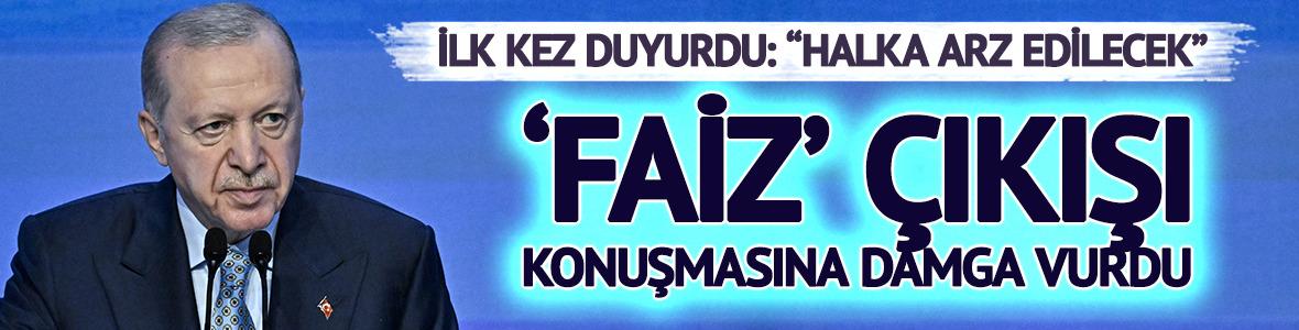 'Faiz' &ccedil;ıkışı konuşmasına damga vurdu