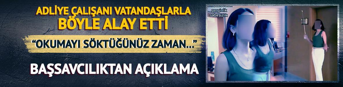 Adliye &ccedil;alışanının &ccedil;ektiği video tepki &ccedil;ekti! &ldquo;Okumayı s&ouml;kt&uuml;ğ&uuml;n&uuml;z zaman..."