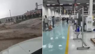 &Ccedil;ankırı&rsquo;da sağanak etkili oldu: Fabrikayı su bastı