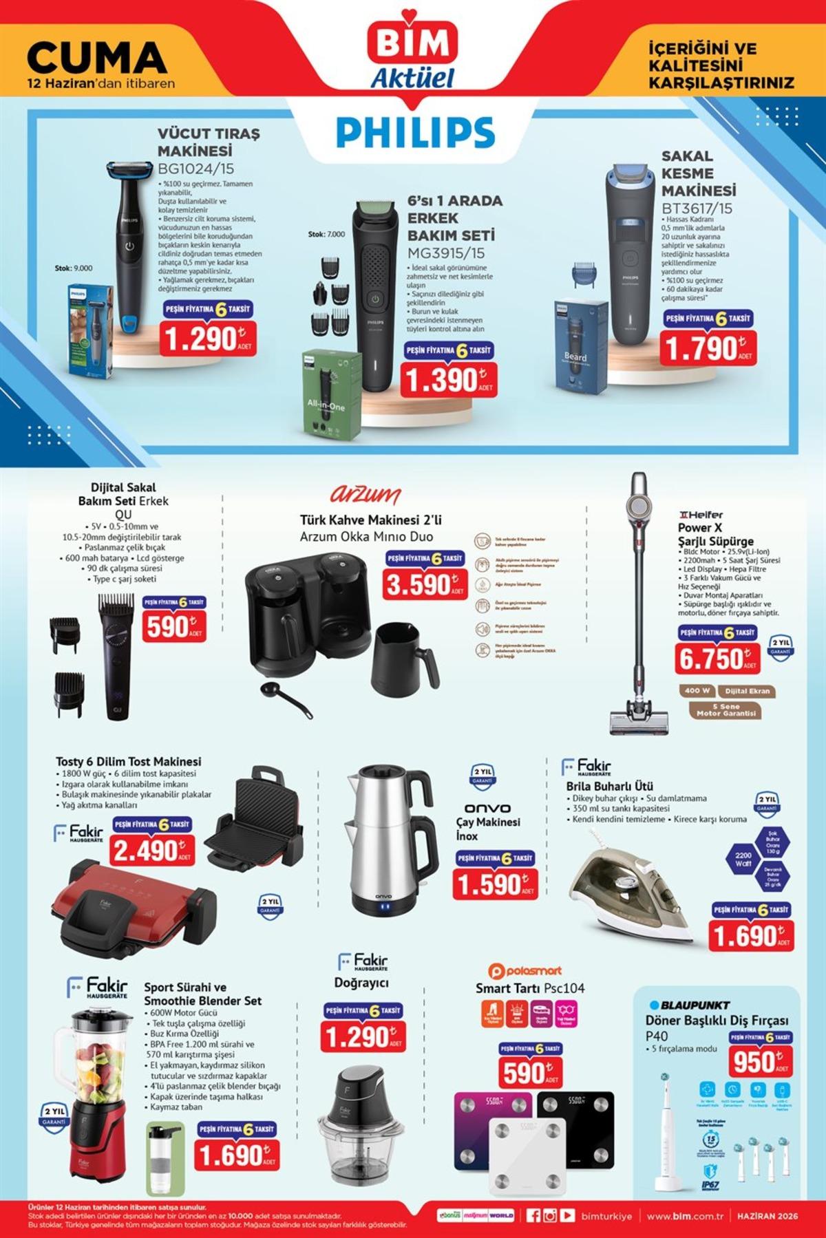 BİM e Philips tıraş makinesi geliyor! 12 Haziran 2026 BİM kataloğu  2