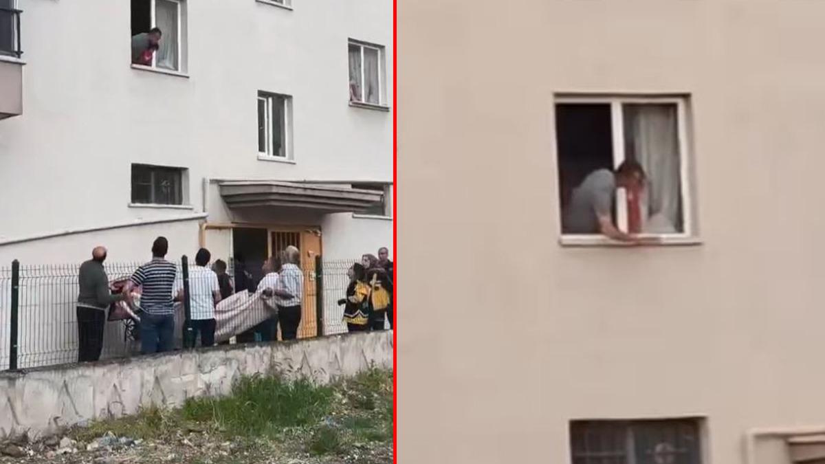 Ankara da korku dolu anlar! 3 yaşındaki kızını bı&ccedil;akla rehin aldı 1
