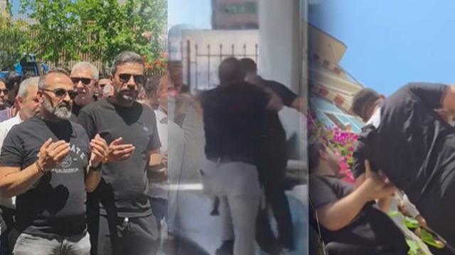 Can Polat'ın taziyesinde ortalık fena karıştı! Engin Polat istenmedi! Yaka paça kavga çıktı