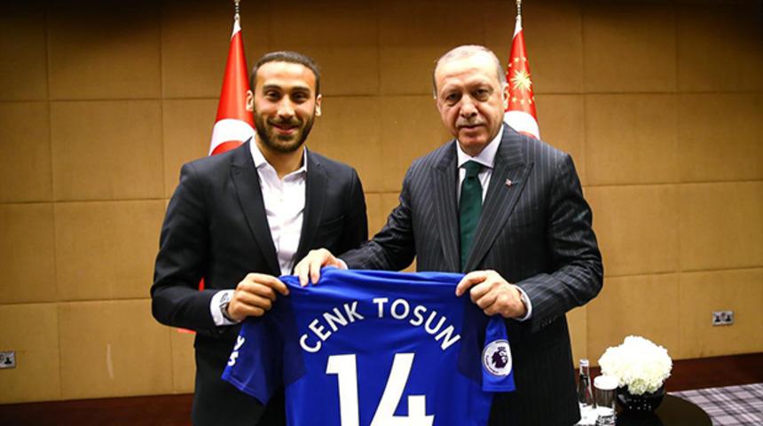 Premier Lig'in T&uuml;rk yıldızları Erdoğan ile buluştu