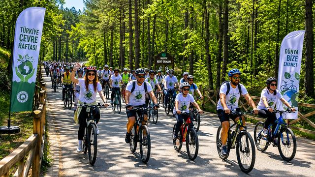 Bilecik'te Çevre Haftası'na bisikletli destek