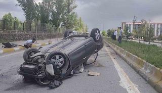 Patnos&rsquo;ta trafik kazası: Ara&ccedil; takla attı, s&uuml;r&uuml;c&uuml; yaralandı