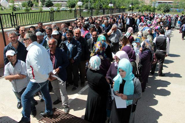 Tokat ta 6 aylık geçici iş için uzun kuyruklar oluştu 1