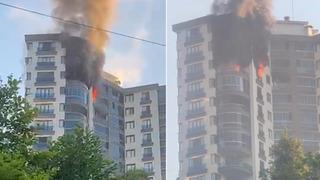 Rize'de yangın çıkan ev kullanılamaz hale geldi