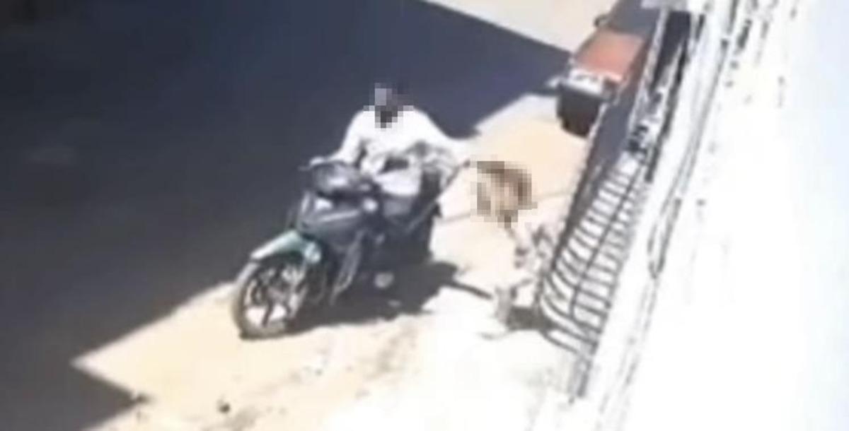 Kızına tokat attı! Yetmedi bir de saçından tutup motorla sürükledi 4