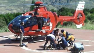 Malatya’da yaralanan vatandaş hava ambulansıyla hastaneye sevk edildi
