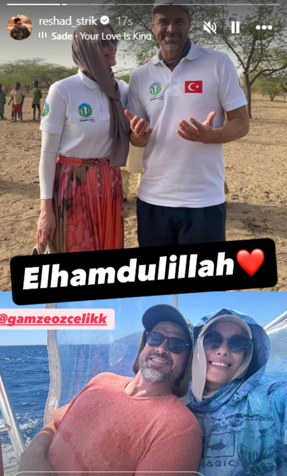 Reshad Strik eşi Gamze &Ouml;z&ccedil;elik i paylaştı! Romantik kutlama 2