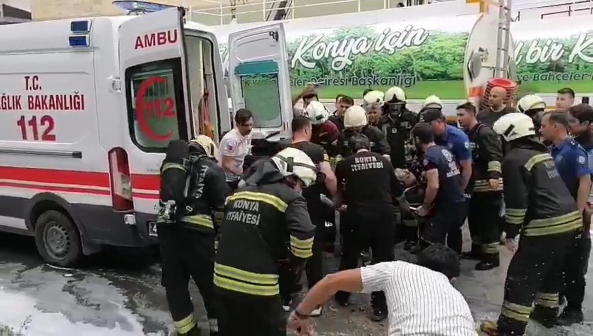 Konya da yatak fabrikasında yangın! 1 itfaiye eri şehit oldu 2