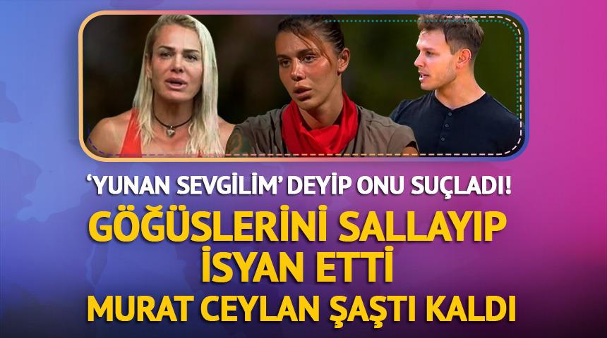 'Yunan sevgilim' deyip onu su&ccedil;ladı! G&ouml;ğ&uuml;slerini sallayıp isyan etti