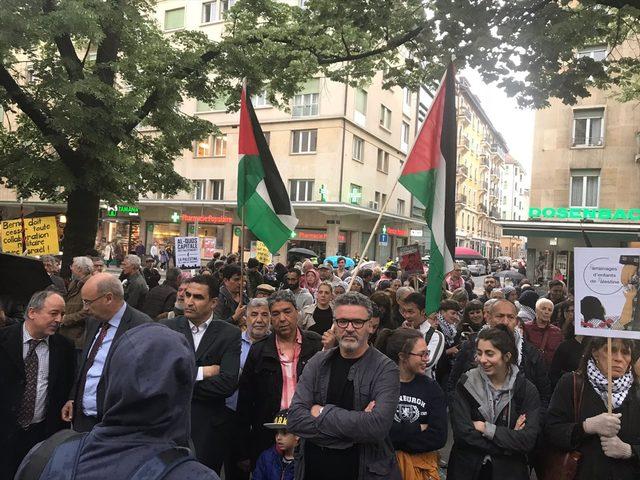 İsviçre'de İsrail protesto edildi