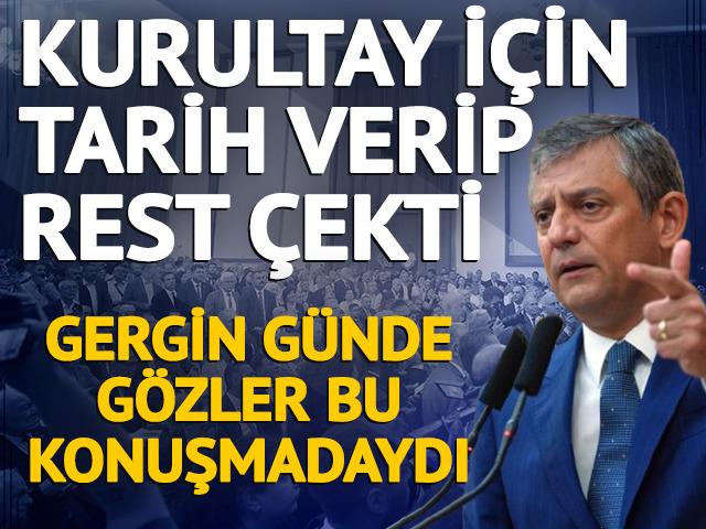 Kurultay i&ccedil;in tarih verip rest &ccedil;ekti