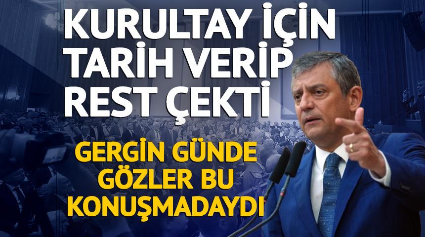 Kurultay i&ccedil;in tarih verip rest &ccedil;ekti