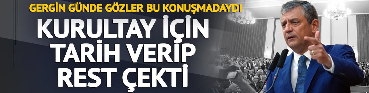 Kurultay i&ccedil;in tarih verip rest &ccedil;ekti
